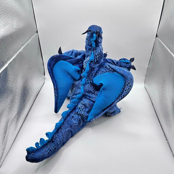 Folkmanis 3 Headed Dragon Hand Puppet 5 Finger Blue 15” Interactive Toy - Picture 8 of 11